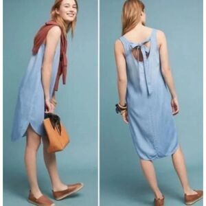 Anthropologie Blue Sleeveless Mini Dress